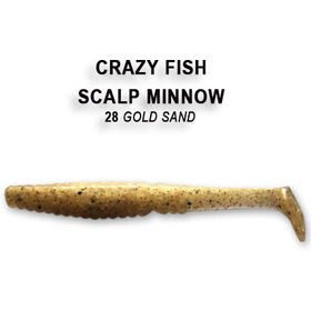 Силиконовая приманка Crazy Fish Scalp Minnow 3,2 / 7-80-28-6 / Кальмар (5 шт.)
