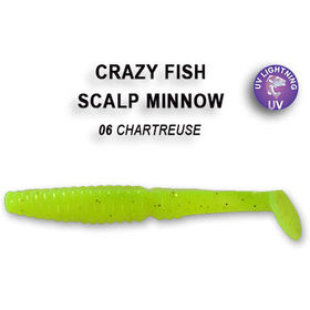 Силиконовая приманка Crazy Fish Scalp Minnow 3,2 / 7-8-6-1 / Анис (5 шт.)