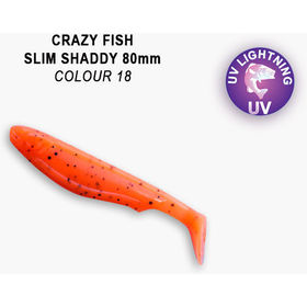Силиконовая приманка Crazy Fish Slim Shaddy 3,2 / 56-80-18-7 (5 шт.)
