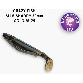 Силиконовая приманка Crazy Fish Slim Shaddy 3,2 / 56-80-26-7 (5 шт.)