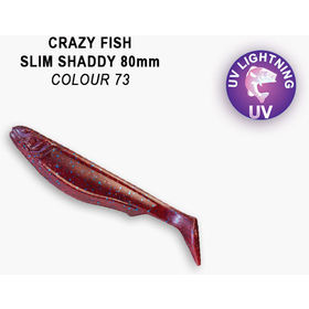 Силиконовая приманка Crazy Fish Slim Shaddy 3,2 / 56-80-73-7 (5 шт.)