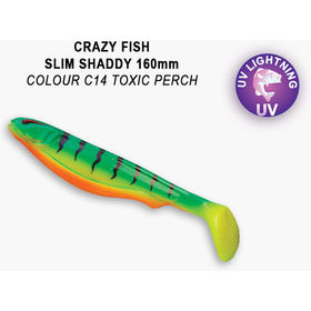 Силиконовая приманка Crazy Fish Slim Shaddy 6,4 / 57-160-C14-1 / Анис (2 шт.)