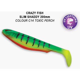 Силиконовая приманка Crazy Fish Slim Shaddy 8 / 58-200-C14-1 / Анис (1 шт.)