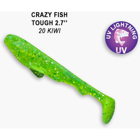 Силиконовая приманка Crazy Fish Tough 2,8 / 59-70-20-6 / Кальмар (5 шт.)