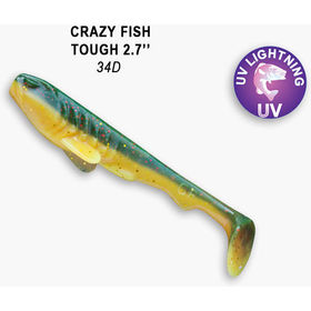 Силиконовая приманка Crazy Fish Tough 2,8 / 59-70-34d-6 / Кальмар (5 шт.)