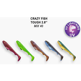 Силиконовая приманка Crazy Fish Tough 2,8 / 59-70-M40-6 / Кальмар (5 шт.)