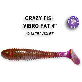 Силиконовая приманка Crazy Fish Vibro Fat 4 / 14-100-12-5 / Ж.Чеснок (4 шт.)