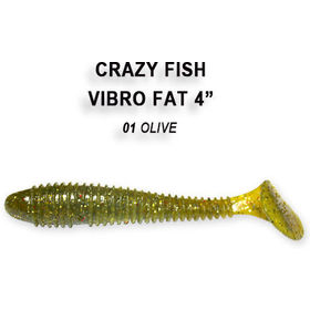 Силиконовая приманка Crazy Fish Vibro Fat 4 / 14-100-1-6 / Кальмар (4 шт.)