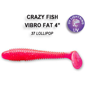 Силиконовая приманка Crazy Fish Vibro Fat 4 / 14-100-37-6 / Кальмар (4 шт.)