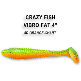 Силиконовая приманка Crazy Fish Vibro Fat 4 / 15-100-5d-6 / Кальмар (4 шт.)