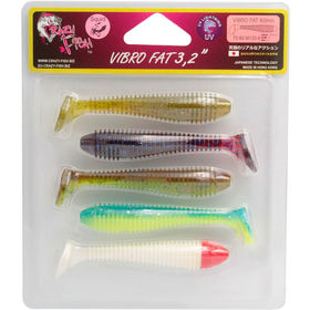 Силиконовая приманка Crazy Fish Vibro Fat 3.2 / 73-80-M120-6 / Кальмар (5 шт.)