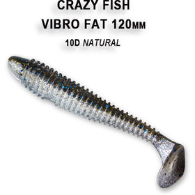 Силиконовая приманка Crazy Fish Vibro Fat 5 / 39-120-10d-6 / Кальмар (4 шт.)