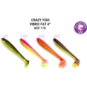 Силиконовая приманка Crazy Fish Vibro Fat 4 / 15-100-M116-6 / Кальмар (4 шт.)