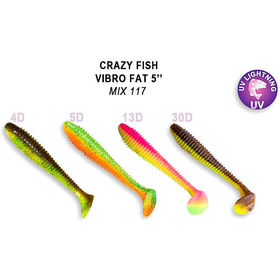 Силиконовая приманка Crazy Fish Vibro Fat 5 / 39-120-M117-6 / Кальмар (4 шт.)