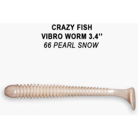 Силиконовая приманка Crazy Fish Vibro Worm 3,4 / 12-85-66-6 / Кальмар (5 шт.)