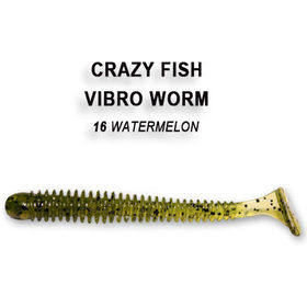 Силиконовая приманка Crazy Fish Vibro Worm 3 / 3-50-16-4 / Креветка (8 шт.)