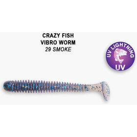 Силиконовая приманка Crazy Fish Vibro Worm 3 / 3-50-29-6 / Кальмар (8 шт.)