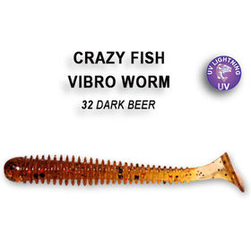Силиконовая приманка Crazy Fish Vibro Worm 3 / 3-50-32-6 / Кальмар (8 шт.)