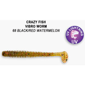 Силиконовая приманка Crazy Fish Vibro Worm 3 / 3-50-68-6 / Кальмар (8 шт.)