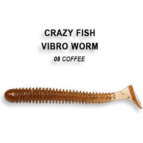 Силиконовая приманка Crazy Fish Vibro Worm 3 / 3-50-8-3 / Ж.Рыба (8 шт.)