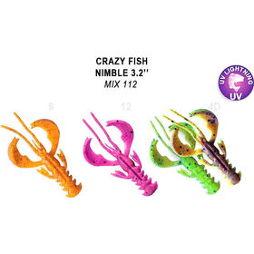 Силиконовая приманка плавающая Crazy Fish Nimble 3.2 / 72-80-M112-6-F / Кальмар (6 шт.)
