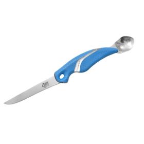 Cuda Fillet Knife Gutting Spoon Нож филейный для разделки лосося и палтуса 13 см (Titanium Nitrid)