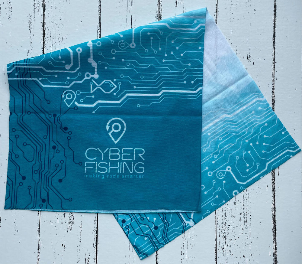 Маска-Бандана Cyberfishing (бело-голубая)