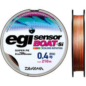 Леска плетеная Daiwa Egi Sensor Boat+Si #0.5 210м 0.117мм (многоцветная)