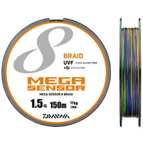Леска плетеная Daiwa Mega Sensor X8 #2 150м 0.235мм (многоцветная)