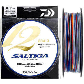 Леска плетеная Daiwa Saltiga 12 Braid #2 200м 0.235мм (мультиколор)