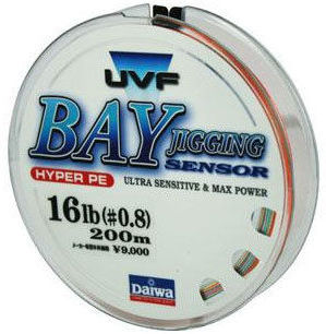 Леска плетеная Daiwa UVF Bay Jigging Sensor #0.6  200м 0.128мм (цветная)