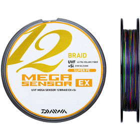 Леска плетеная Daiwa UVF Mega Sensor 12 Braid EX+Si #4 200м 0.330мм (многоцветная)