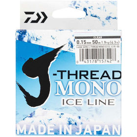 Леска Daiwa J-Thread Mono Ice Line 50м 0.06мм (прозрачная)