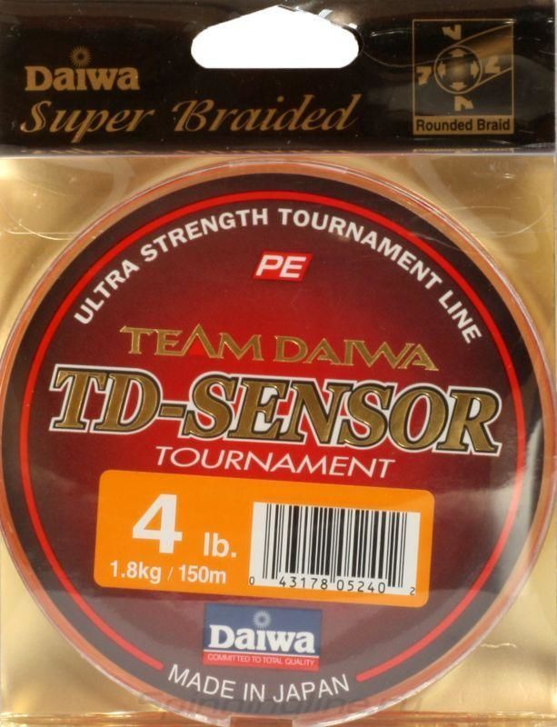 Леска плетеная Daiwa TD Sensor Tournament 150м 0.08мм (Оранжевая)