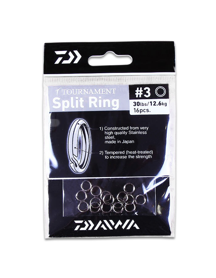 Кольцо заводное Daiwa Tournament Split Ring 2 №3 6,1мм 12,6кг (упаковка - 16 шт.)
