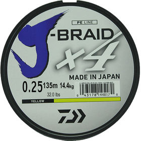 Леска плетеная DAIWA J-Braid X4 0,25мм 135 (Chartres)