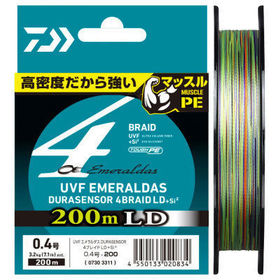 Шнур Daiwa UVF Emeraldas Dura Sensor X4 LD+Si2 #0.4 200м (мультиколор)
