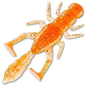Виброхвост Daiwa Duckfin Bug Orange/Gold