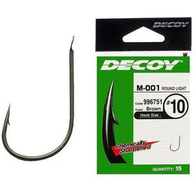 Крючок Decoy M-001 Round Light #10 (упаковка - 15шт)