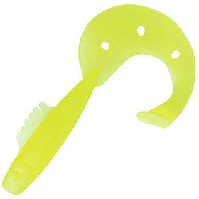 Твистер Delalande Looba (9см) Chartreuse Glitter-18 (упаковка - 5шт)