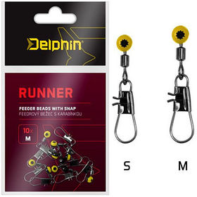 Бусина Delphin Runner Feeder Runner with Snap р.M (упаковка - 10шт)