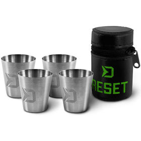 Набор рюмок Delphin Stainless Steel Cup Set Reset 4x30мл