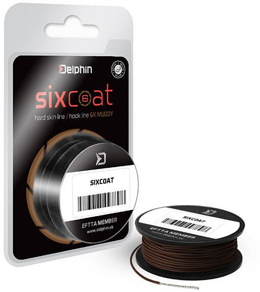 Поводковый материал в оболочке Delphin Sixcoat Muddy 13м 25lb/11.4кг (коричневый)