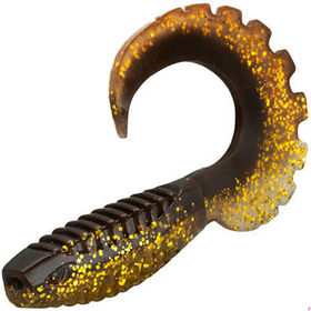 Твистер Delphin Twista Uvs (10см) Mud Gold (упаковка - 5шт)