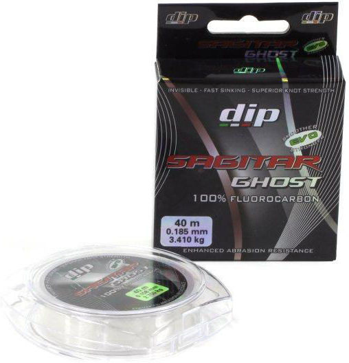 Леска флюорокарбоновая Dip Sagitar Ghost Evo 40м 0.158мм