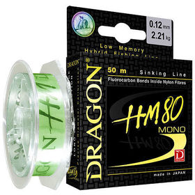 Леска Dragon HM80 Pro 50м 0.082мм (светло-зеленая)