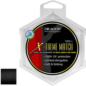 Леска Dragon X-Treme Match 150м 0.014мм (черная)