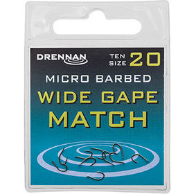 Крючок Drennan Wide Gape Match Micro Barbed №22 (упаковка - 10шт)