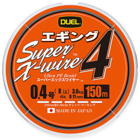 Шнур плетеный Duel Super X-Wire 4 Eging #0.4 150м 0.11мм (White Orange Marking)