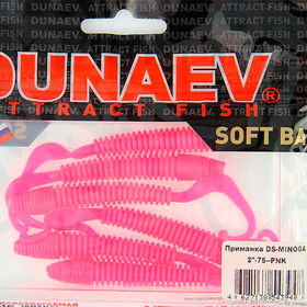 Силиконовая приманка Dunaev DS-Minoga (10 см) 150 розовый (упаковка - 4 шт)